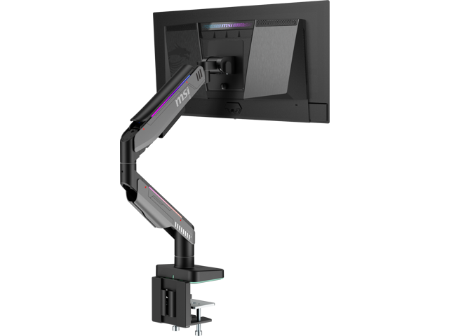 MSI MPG MT201R V2 - Premium RGB Single Monitor Stand Arm, Supports 17-49' Screens and 44 lbs, VESA Compatible, Adjustable Heavy Duty Gas Spring...