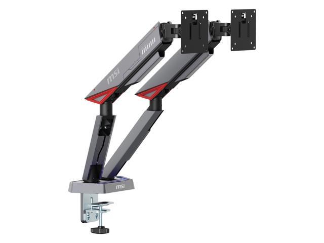 MSI MPG MT161DR - Premium RGB Dual Monitor Stand Arms, 17-38' Support, VESA Compatible, Adjustable Spring Assisted Mount, 35.2 lbs per Screen...