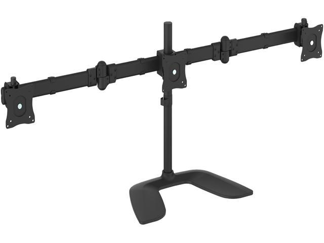 StarTech ARMBARTRIO2 Triple Monitor Stand - Articulating - Steel - Monitors up to 27'- Vesa Monitor Mount - Computer Monitor Stand - Monitor Arm
