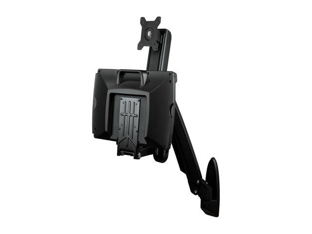 StarTech WALLSTS1 Wall Mounted Sit Stand Desk - Single Monitor - Adjustable Standing Desk Converter - Height Adjustable Desk - Desk Riser