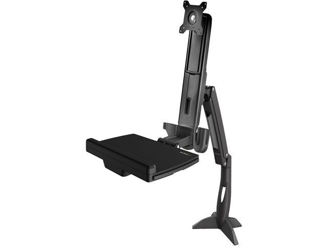 StarTech ARMSTSCP1 Sit Stand Monitor Arm - Up to 24in Monitors - Height Adjustable - VESA Mount - Monitor Stand - Sit Stand Workstation