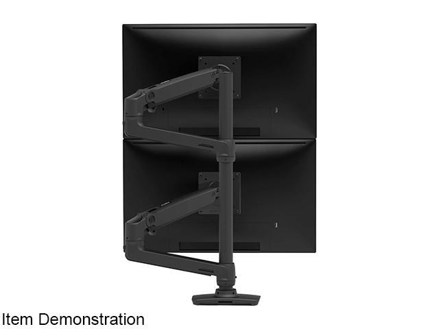 Ergotron LX Dual Stacking Arm Tall Pole (Matte Black)