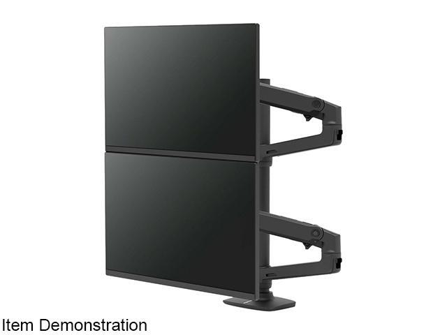 Ergotron LX Dual Stacking Arm Tall Pole (Matte Black)