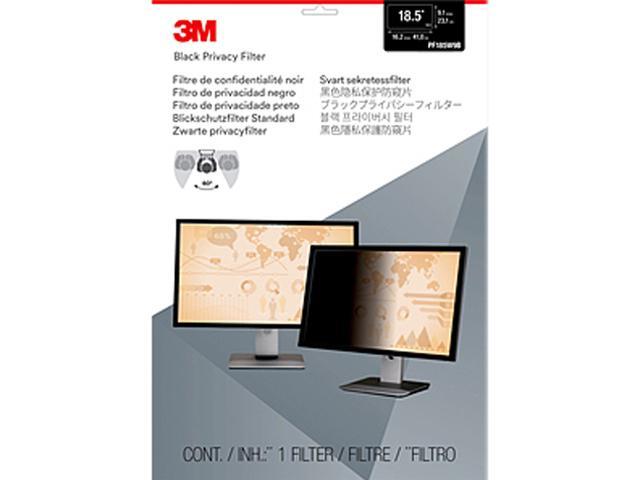 3M Privacy Filter PF185W9B for 18.5' Monitor Black, Glossy, Matte - For 18.5' Widescreen LCD Monitor - 16:9 - Scratch Resistant, Fingerprint.