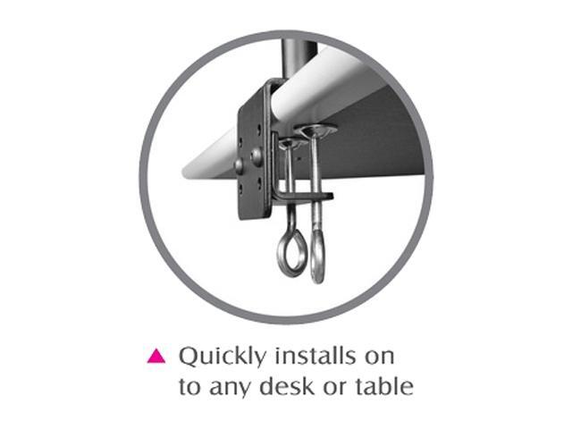 SIIG CE-MT0S12-S1 Articulating Quad Monitor Desk Mount - 13' to 27'
