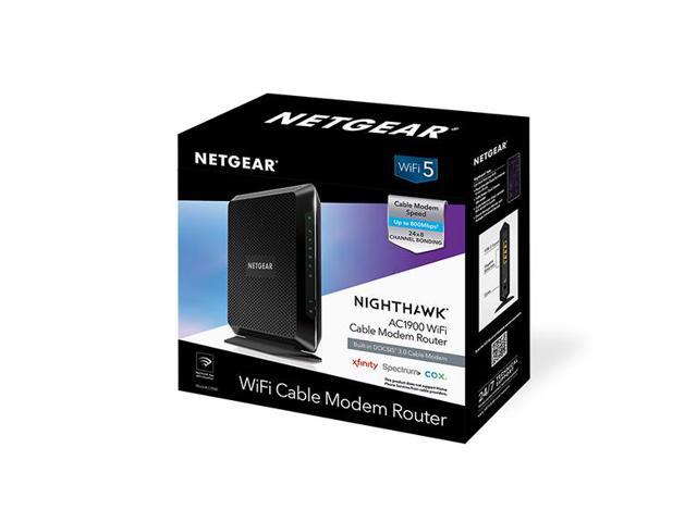 NETGEAR - Nighthawk AC1900 Router with DOCSIS 3.0 Cable Modem - Black - image 7