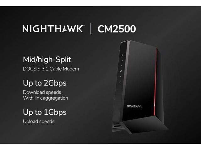 NETGEAR - Nighthawk Mid/High-Split 32 x 8 DOCSIS 3.1 Cable Modem - Black - image 3