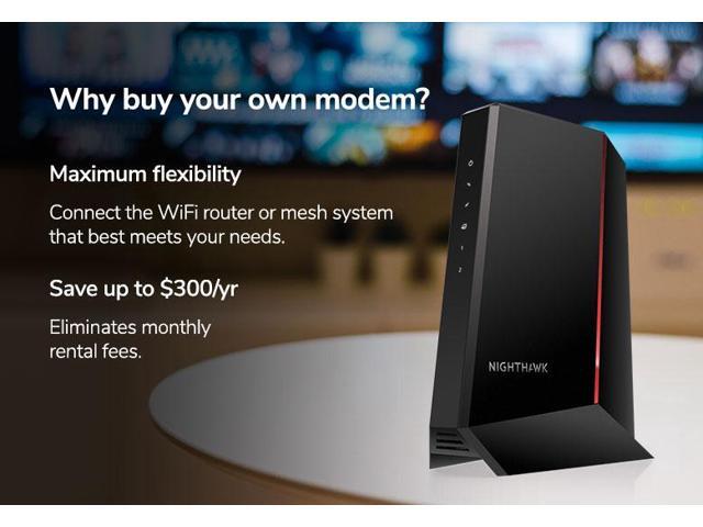 NETGEAR - Nighthawk Mid/High-Split 32 x 8 DOCSIS 3.1 Cable Modem - Black - image 10