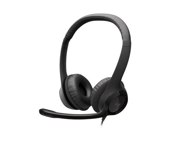 Logitech - H390 Wired USB-A On-Ear Stereo Headphones with Noise Canceling Microphone - Black - image 2
