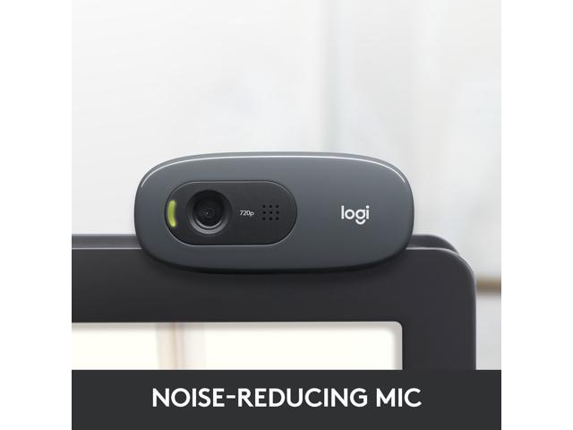 Logitech - C270 720 Webcam with Noise-Reducing Mics - Black - image 3