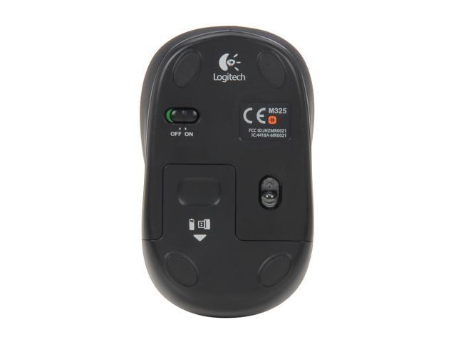 Logitech M325 RF Wireless Optical 1000dpi Mouse, Black, 910-002974