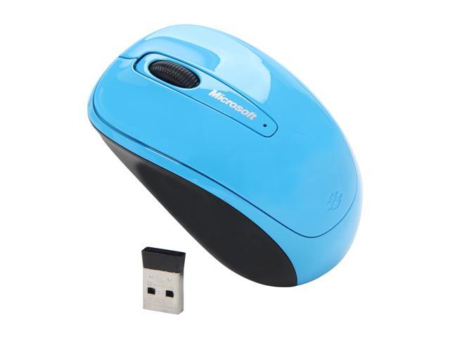 Microsoft 3500 Wireless Mobile Mouse - Cyan Blue. Comfortable design, Right/Left Hand Use, Wireless, USB 2.0 with Nano transceiver for.