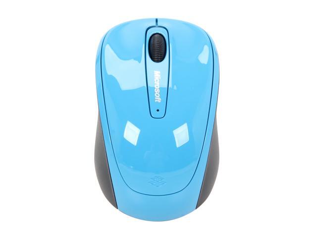 Microsoft 3500 Wireless Mobile Mouse - Cyan Blue .Comfortable design, Right/Left Hand Use, Wireless, USB 2.0 with Nano transceiver for...