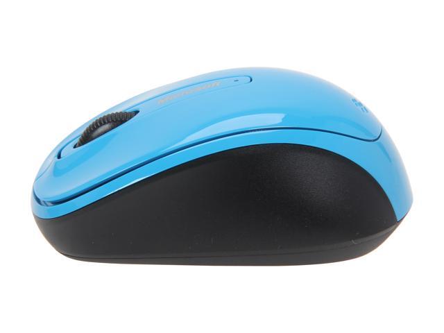 Microsoft 3500 Wireless Mobile Mouse - Cyan Blue .Comfortable design, Right/Left Hand Use, Wireless, USB 2.0 with Nano transceiver for...