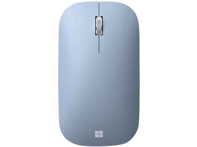 Microsoft Mobile Mouse - Pastel Blue. Comfortable Right/Left Hand Use with Metal Scroll Wheel, Wireless, Bluetooth for PC/Laptop/Desktop, works.