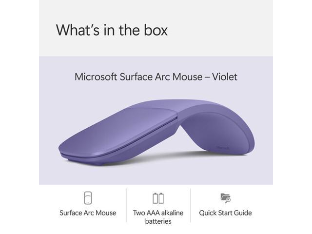 Microsoft - Surface Arc Bluetooth BlueTrack Ambidextrous Mouse for PC - Wireless - Violet - image 2