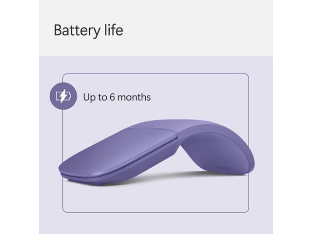 Microsoft - Surface Arc Bluetooth BlueTrack Ambidextrous Mouse for PC - Wireless - Violet - image 3