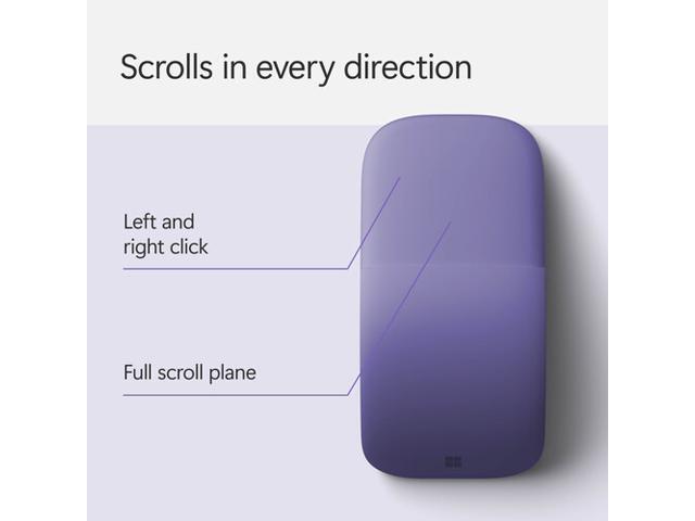 Microsoft - Surface Arc Bluetooth BlueTrack Ambidextrous Mouse for PC - Wireless - Violet - image 4