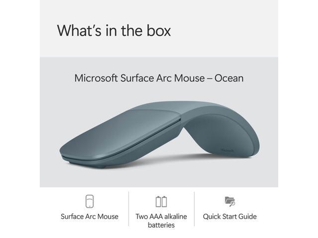 Microsoft - Surface Arc Bluetooth BlueTrack Ambidextrous Mouse for PC - Wireless - Ocean - image 2