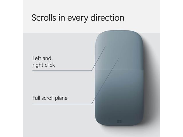 Microsoft - Surface Arc Bluetooth BlueTrack Ambidextrous Mouse for PC - Wireless - Ocean - image 4