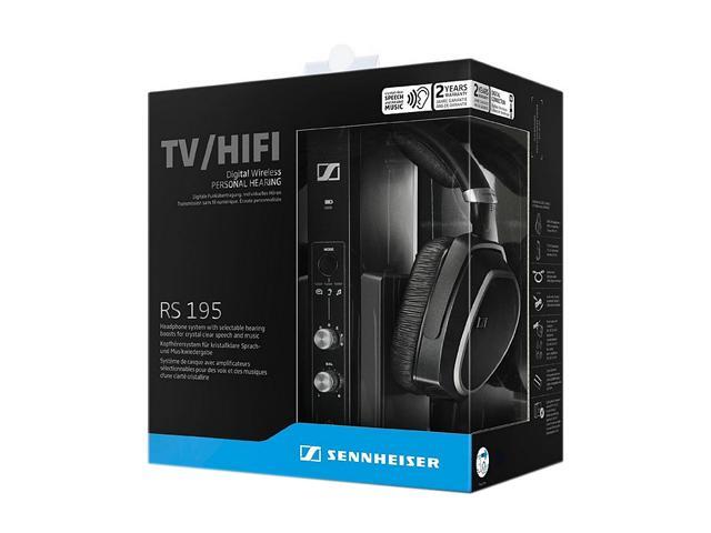 Sennheiser - RS 195 RF Wireless Headphone Systems for TV Listening with Selectable Hearing Boost Preset - Black - image 7