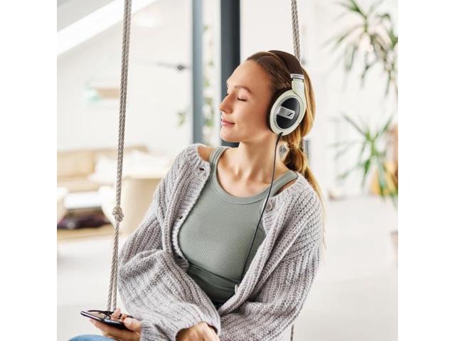 Sennheiser - HD 599 Wired Open Back Over-the-Ear Headphones HD 5 - Brown/Ivory/Matte Metallic - image 5