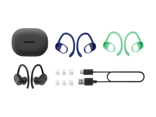 Philips A7306 True Wireless Sports Headphones with Detachable Ear Hooks or Wing Tips Waterproof TAA7306BK - image 5