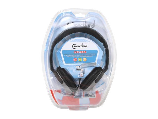 SYBA Black CL-CM-502 Binaural Stereo Headphones with Built-in Microphone