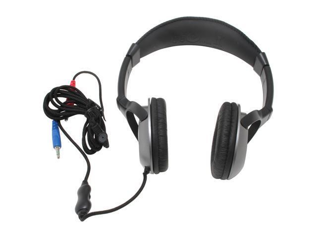 SYBA Black CL-CM-502 Binaural Stereo Headphones with Built-in Microphone