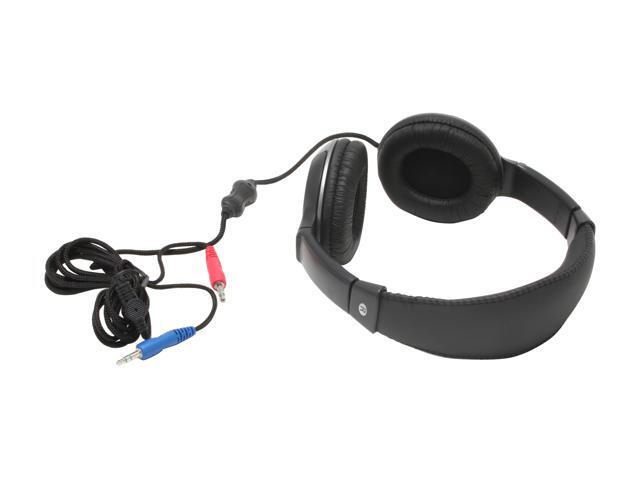 SYBA Black CL-CM-502 Binaural Stereo Headphones with Built-in Microphone