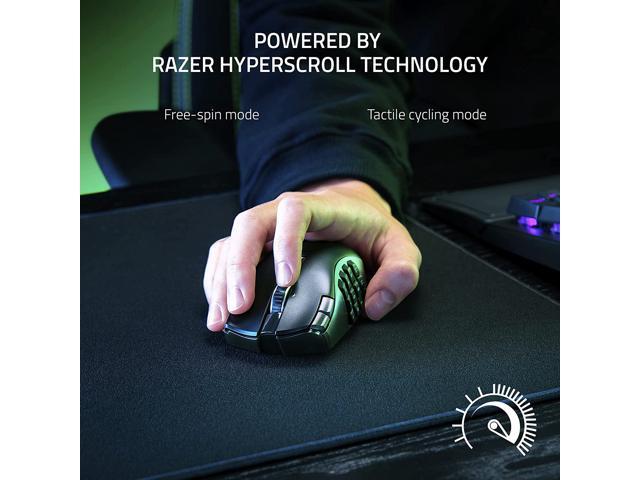 Razer - Naga V2 HyperSpeed MMO Optical Gaming Mouse with 19 Programmable Buttons - Wireless - Black - image 5