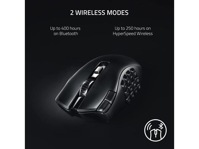 Razer - Naga V2 HyperSpeed MMO Optical Gaming Mouse with 19 Programmable Buttons - Wireless - Black - image 4
