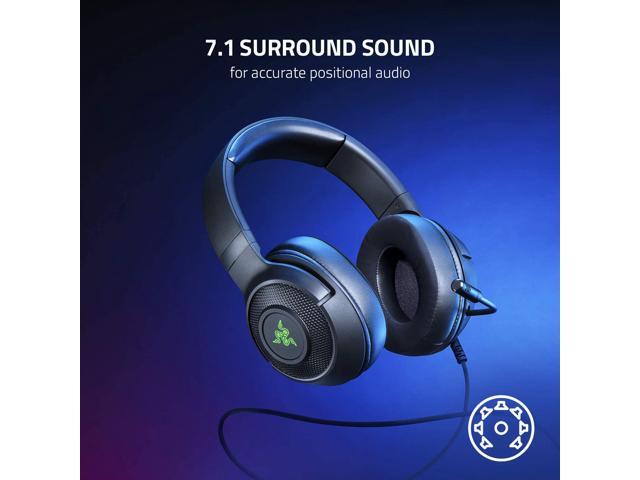 Razer - Kraken V3 X Wired Over-the-Ear Gaming Headset for PC, Mac, and Playstation 4 - Black - image 7