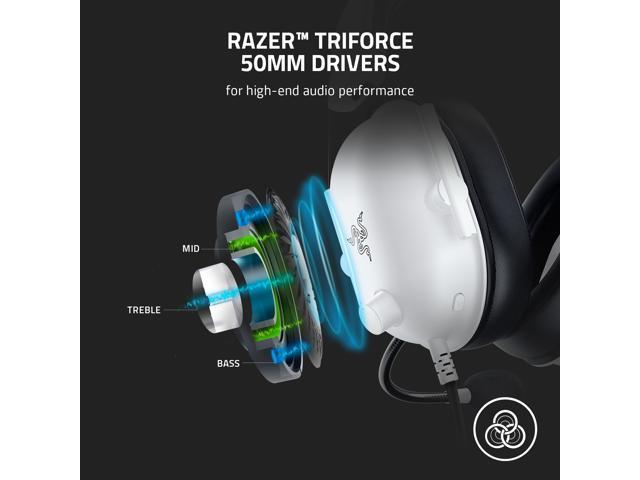 Razer - BlackShark V2 X Wired Over-the-Ear Gaming Headset for PC, PS5, PS4, Switch, Xbox X|S, and Xbox One - White - image 6