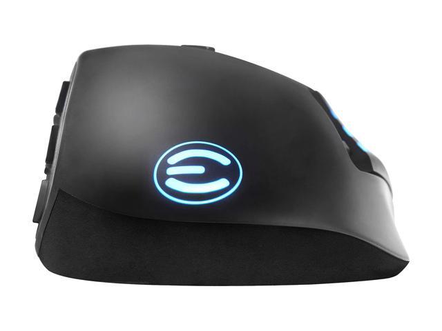 EVGA X15 MMO Gaming Mouse, 8k, Wired, Black, Customizable, 16,000 DPI, 5 Profiles, 20 Buttons, Ergonomic 904-W1-15BK-KR