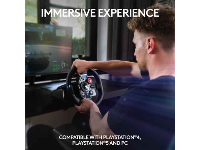 Logitech - G29 Driving Force Racing Wheel and Floor Pedals for PS5, PS4, PC, Mac - Black - image 4