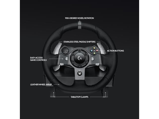 Logitech - G920 Driving Force Racing Wheel and Pedals for Xbox Series X|S, Xbox One, Windows & Mac - Black - image 7
