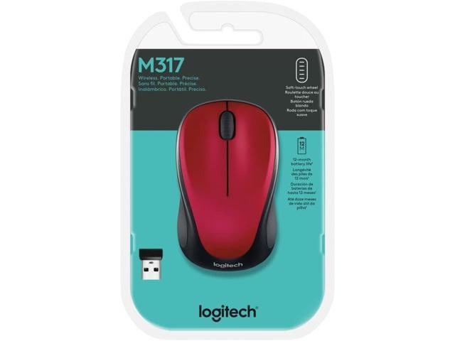 Logitech - M317 Wireless Optical Mouse - Wireless - Red - image 5