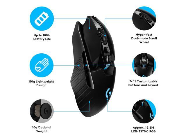 Logitech - G903 LIGHTSPEED Wireless Optical Gaming Ambidextrous Mouse with RGB Lighting - Wireless - Black - image 6