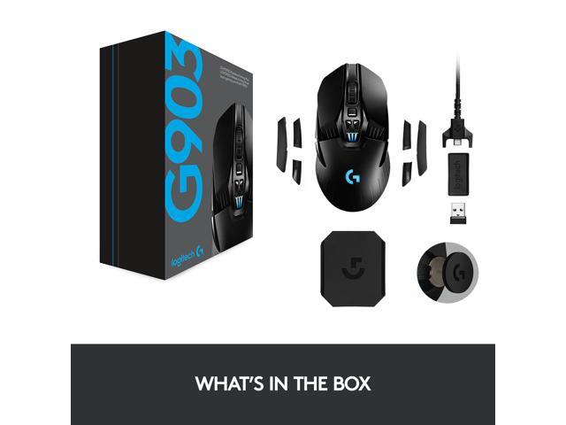 Logitech - G903 LIGHTSPEED Wireless Optical Gaming Ambidextrous Mouse with RGB Lighting - Wireless - Black - image 8