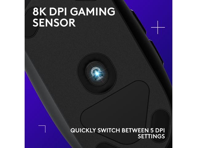 Logitech G203 Wired Gaming Mouse, 8,000 DPI, Rainbow Optical Effect LIGHTSYNC RGB, 6 Programmable Buttons, On-Board Memory, Screen Mapping, PC/Mac...