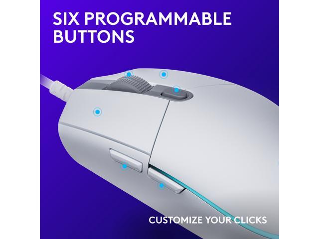 Logitech - G203 LIGHTSYNC Wired Optical Gaming Mouse with 8,000 DPI sensor - Wired - White - image 3