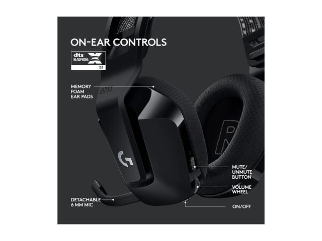 Logitech - G733 LIGHTSPEED Wireless Over-the-Ear Gaming Headset for PS4, Windows - Black - image 7