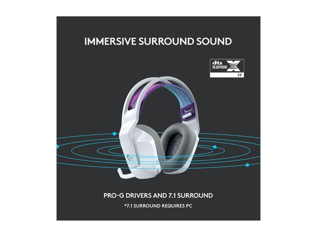 Logitech - G733 LIGHTSPEED Wireless Over-the-Ear Gaming Headset for PS4, Windows - White - image 3