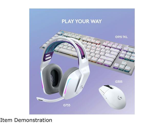 Logitech - G733 LIGHTSPEED Wireless Over-the-Ear Gaming Headset for PS4, Windows - White - image 10