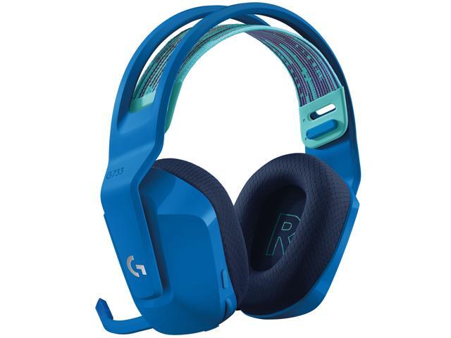 Logitech G733 LIGHTSPEED Wireless Gaming Headset with suspension headband, LIGHTSYNC RGB, Blue VO!CE mic technology and PRO-G audio drivers - Blue
