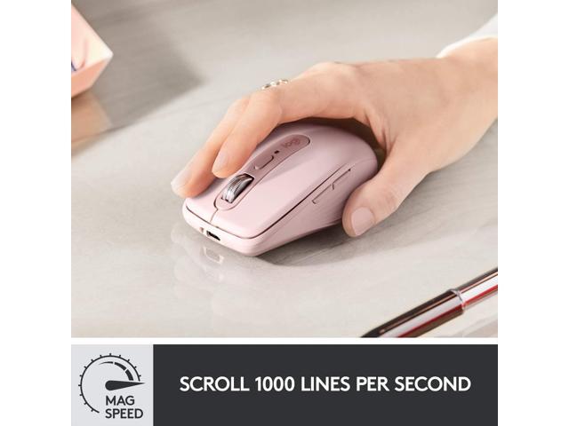Logitech MX Anywhere 3 Compact Performance Mouse, Wireless, Comfort, Fast Scrolling, Any Surface, Portable, 4000DPI, Customizable Buttons, USB-C,...