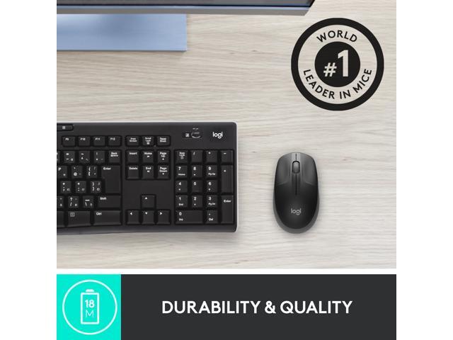 Logitech M190 Wireless Ambidextrous Mouse with 18-Month Battery with Power Saving Mode, Precise Cursor Control & Scrolling, Wide Scroll Wheel,...