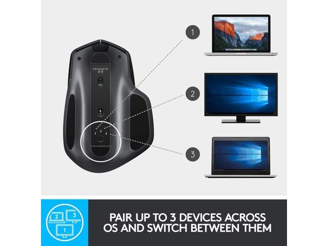 Logitech - MX Master 2S Bluetooth Wireless Laser Mouse with Hyper-Fast Scrolling - Wireless - Graphite - image 6