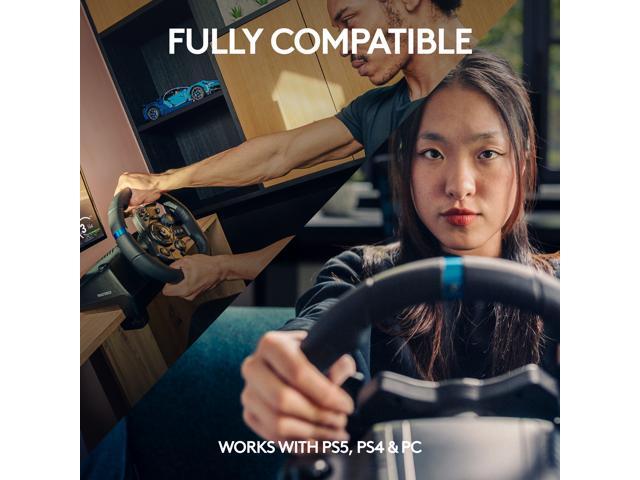 Logitech - G923 Racing Wheel and Pedals for PS5, PS4 and Windows - Black - image 4